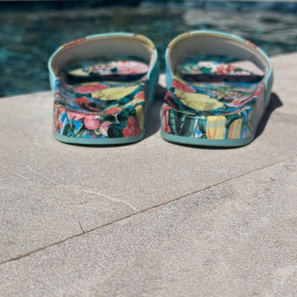 Johnny Was Costa Azul Butterfly Pool Slides Sandal 8M - Picture 4 of 10